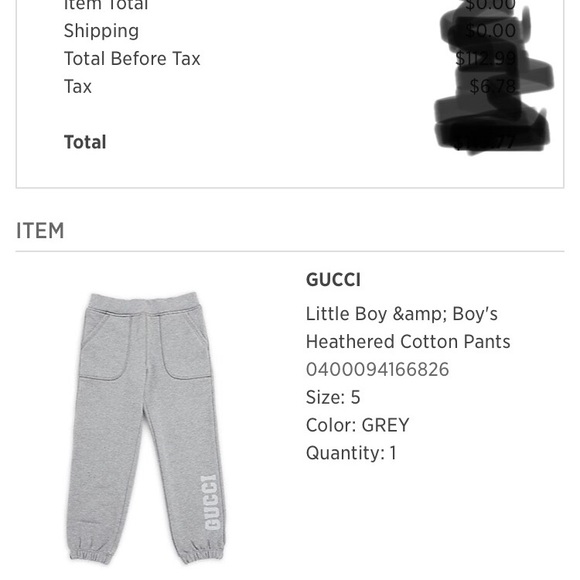 🚫SOLD🚫GUCCI SWEATPANTS SZ 5 - Picture 8 of 8